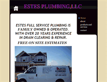 Tablet Screenshot of estesfullserviceplumbing.com